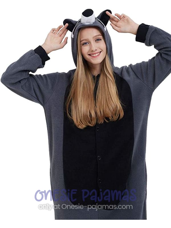 Grey Raccoon Onesie