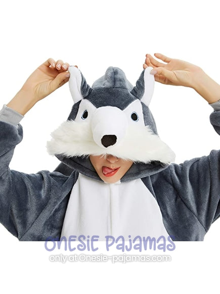 Grey Wolf Onesie