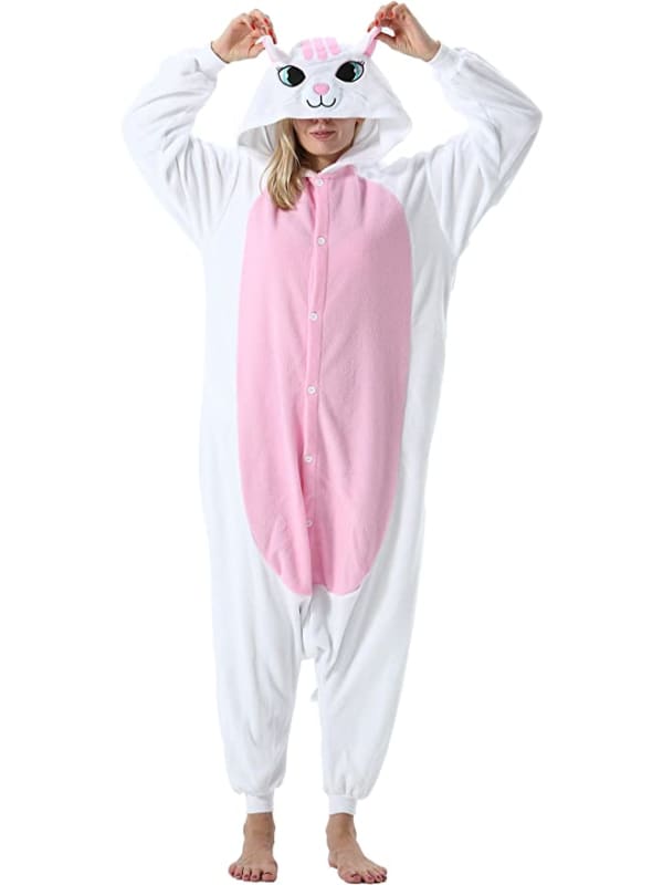 Pink and White Cat Onesie