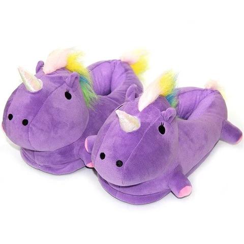 Purple Unicorn Slippers